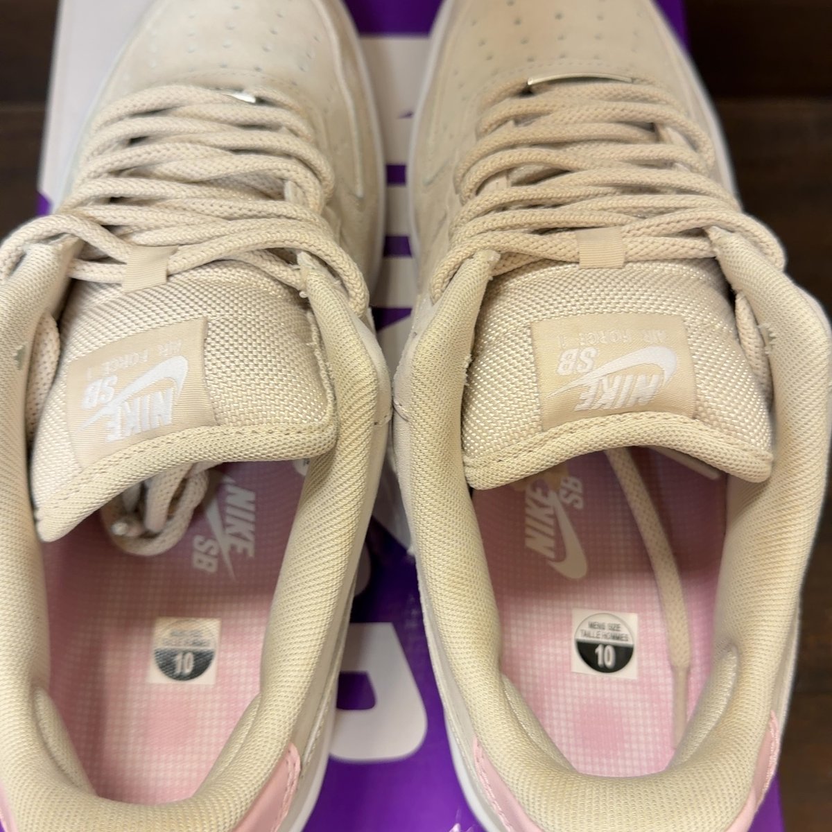 Nike Air Force 1 Low SB Light Orewood Brown Pink Size 10 (Pre-Owned) - aux