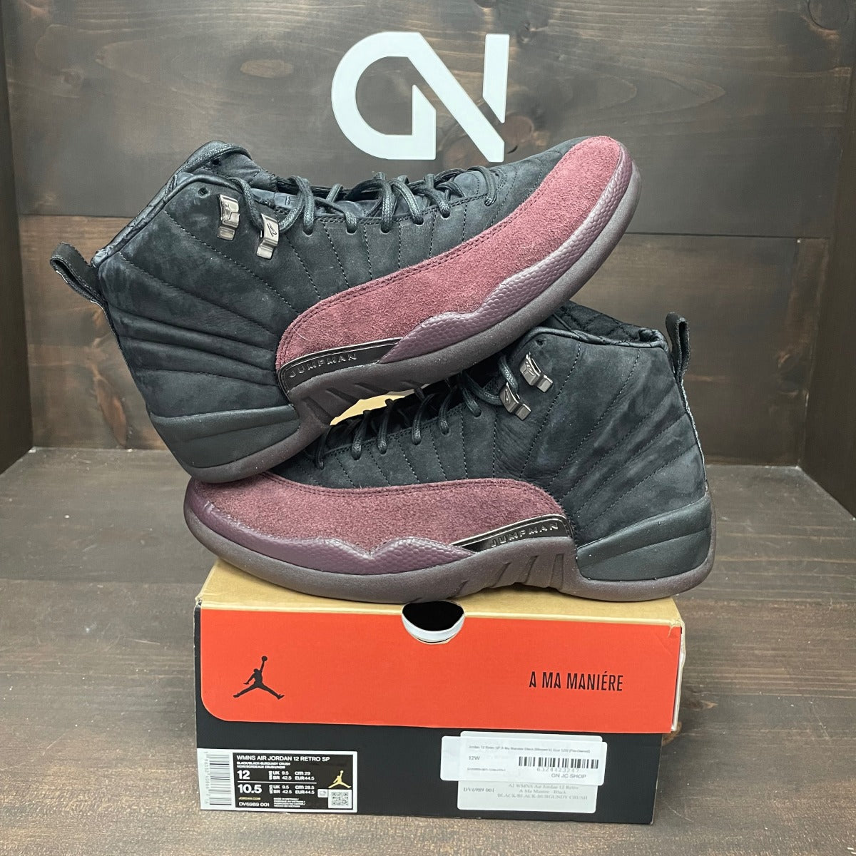 Jordan 12 Retro SP A Ma Maniére Black (Women's) - Image 1