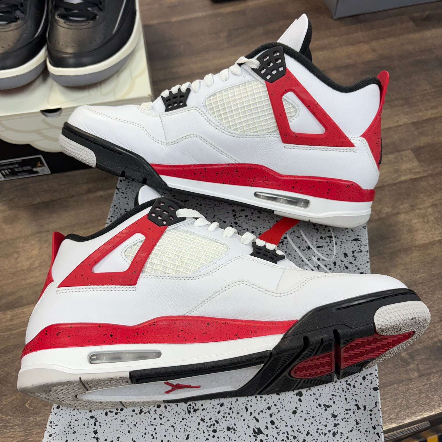 Red Cement Jordan 4 Retro (USED, Replacement Box)