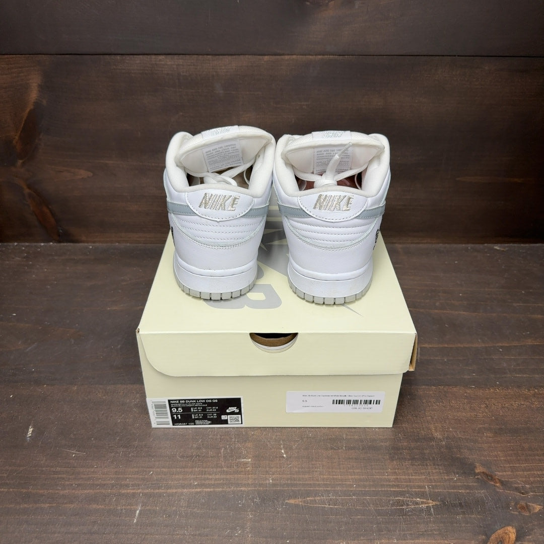 Nike SB Dunk Low Supreme 94 White Metallic Silver - Image 5