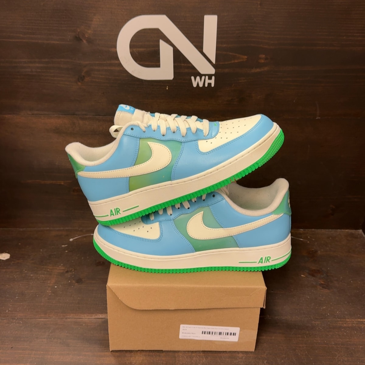 Nike Air Force 1 Low '07 Aquarius Blue Vapor Green Size 10.5 (Pre-Owned) - Image 1