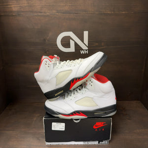 Jordan 5 Retro Fire Red Silver Tongue (2020) Size 11 (Pre-Owned) - Image 1