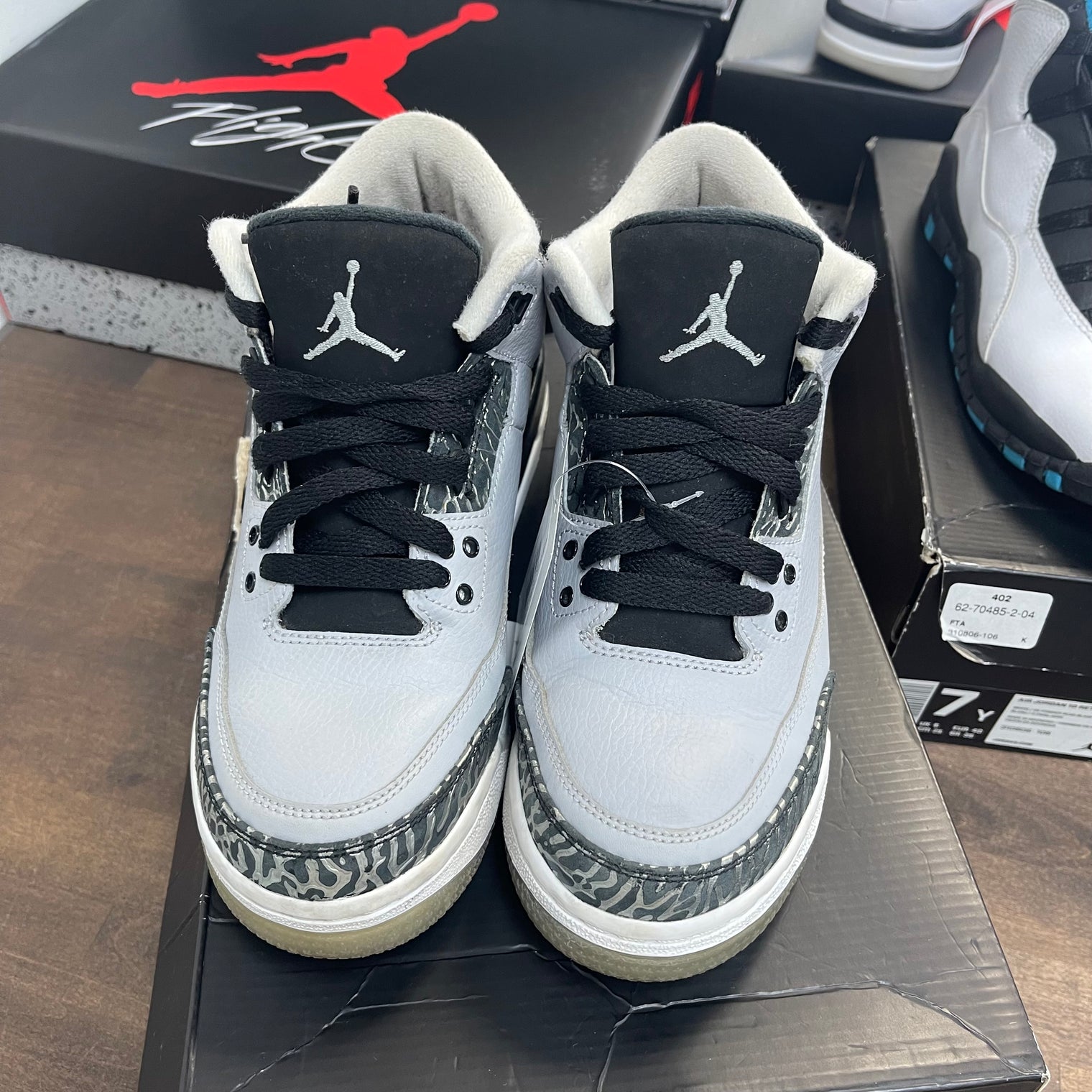 Wolf Grey Jordan 3 (GS) (USED)