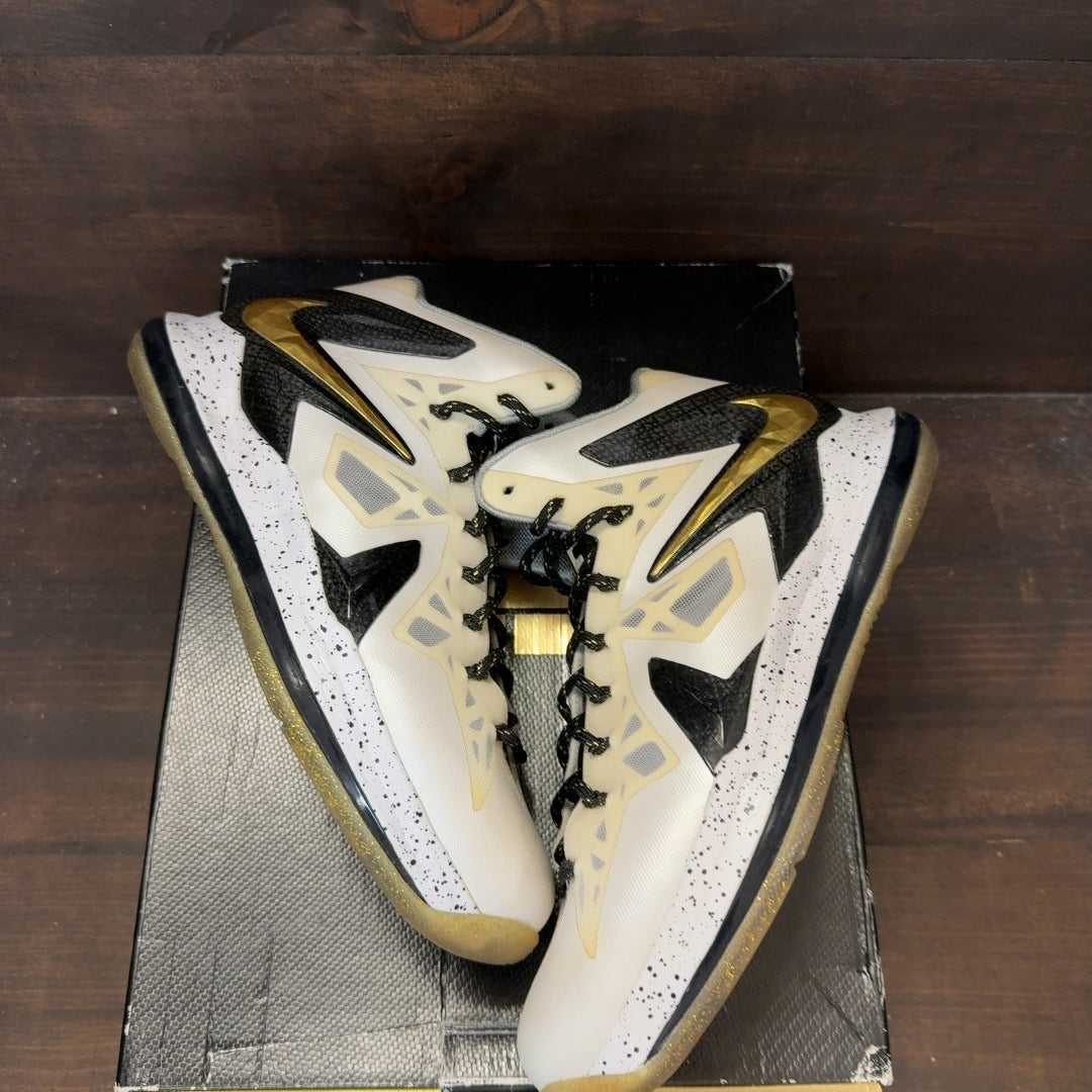 Nike LeBron X Elite+ White Gold - Image 2