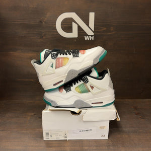 Jordan 4 Retro Lucid Green Rasta (Women's) - Image 1