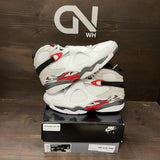 Jordan 8 Retro White True Red (2025) Size 9.5 (Pre-Owned) - front