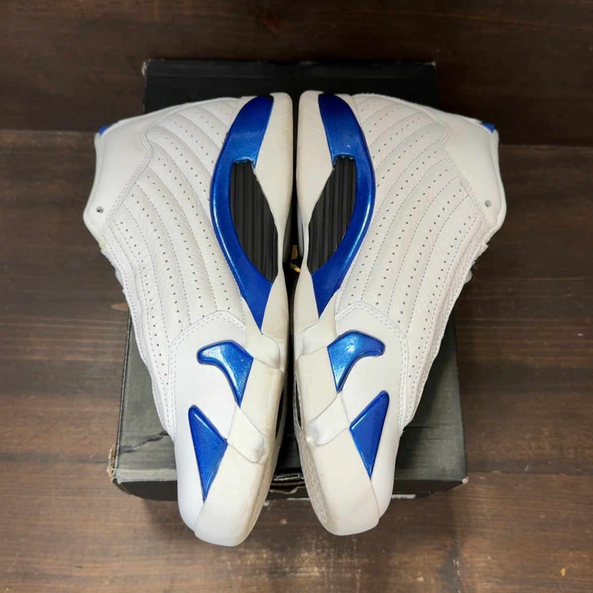 Jordan 14 Retro White Hyper Royal (GS) - Image 4