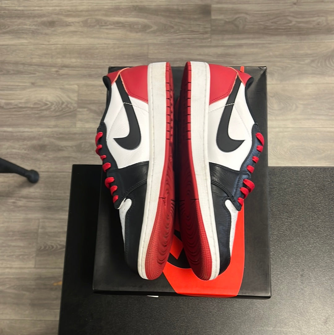 Jordan 1 Retro Low OG Black Toe (USED,no box)