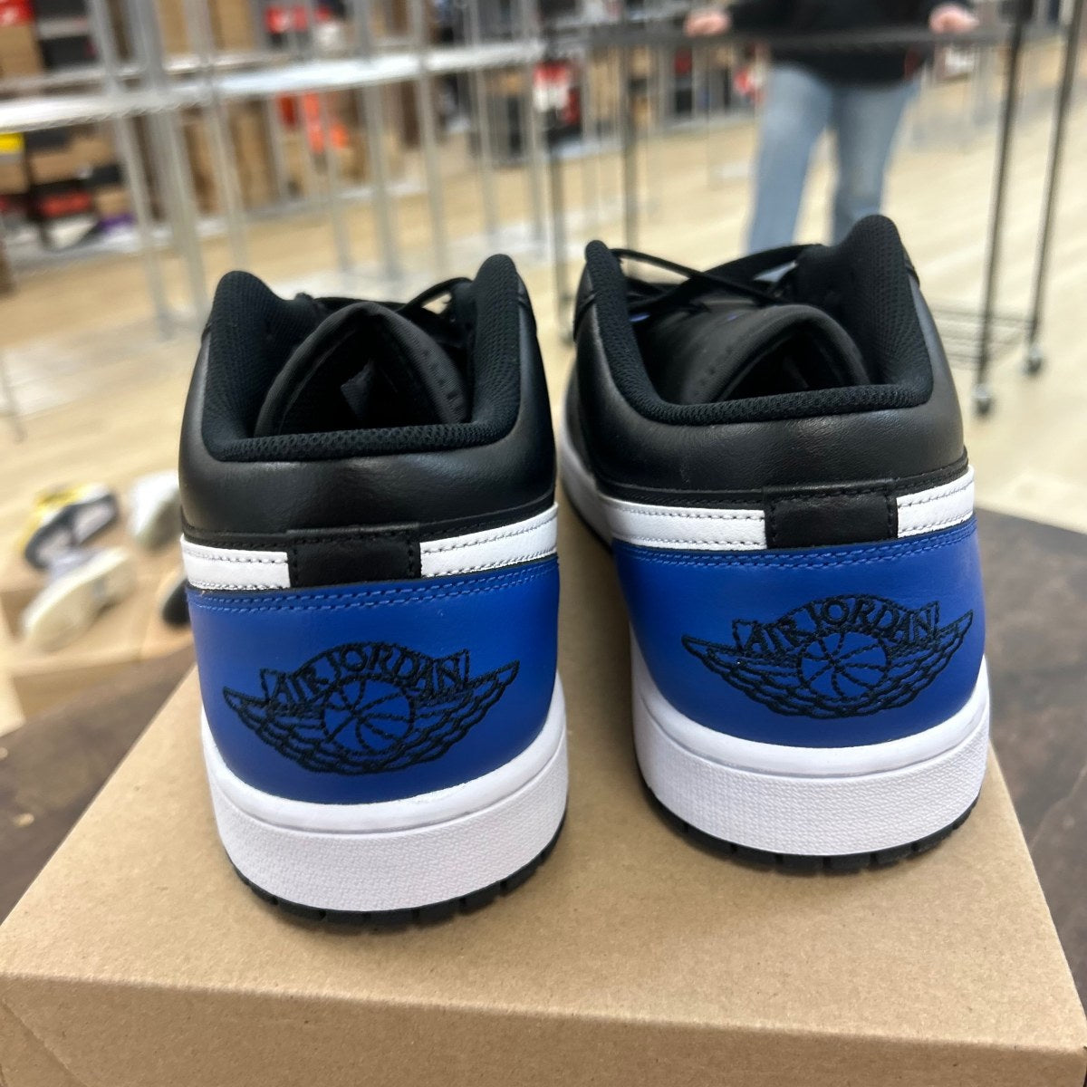 Jordan 1 Low Black Royal Toe Size 12 (Pre-Owned) - Image 4