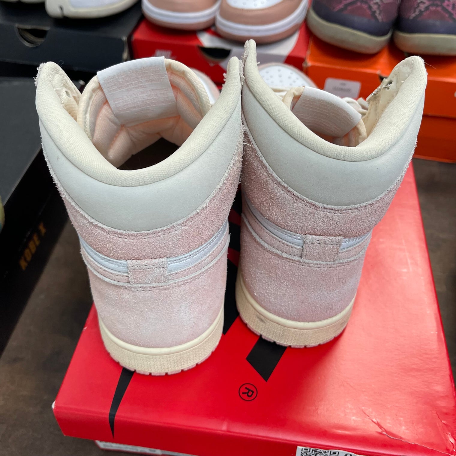 Washed Pink Jordan 1 High (W) (USED)