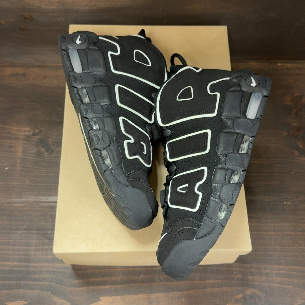 Nike Air More Uptempo Black White Size 9 (Pre-Owned) - Image 2