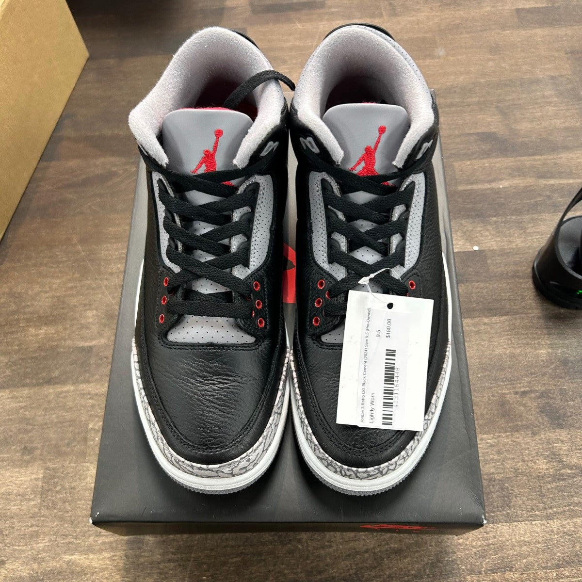 Jordan 3 Retro OG Black Cement (2024) Size 9.5 (Pre-Owned) - Image 2
