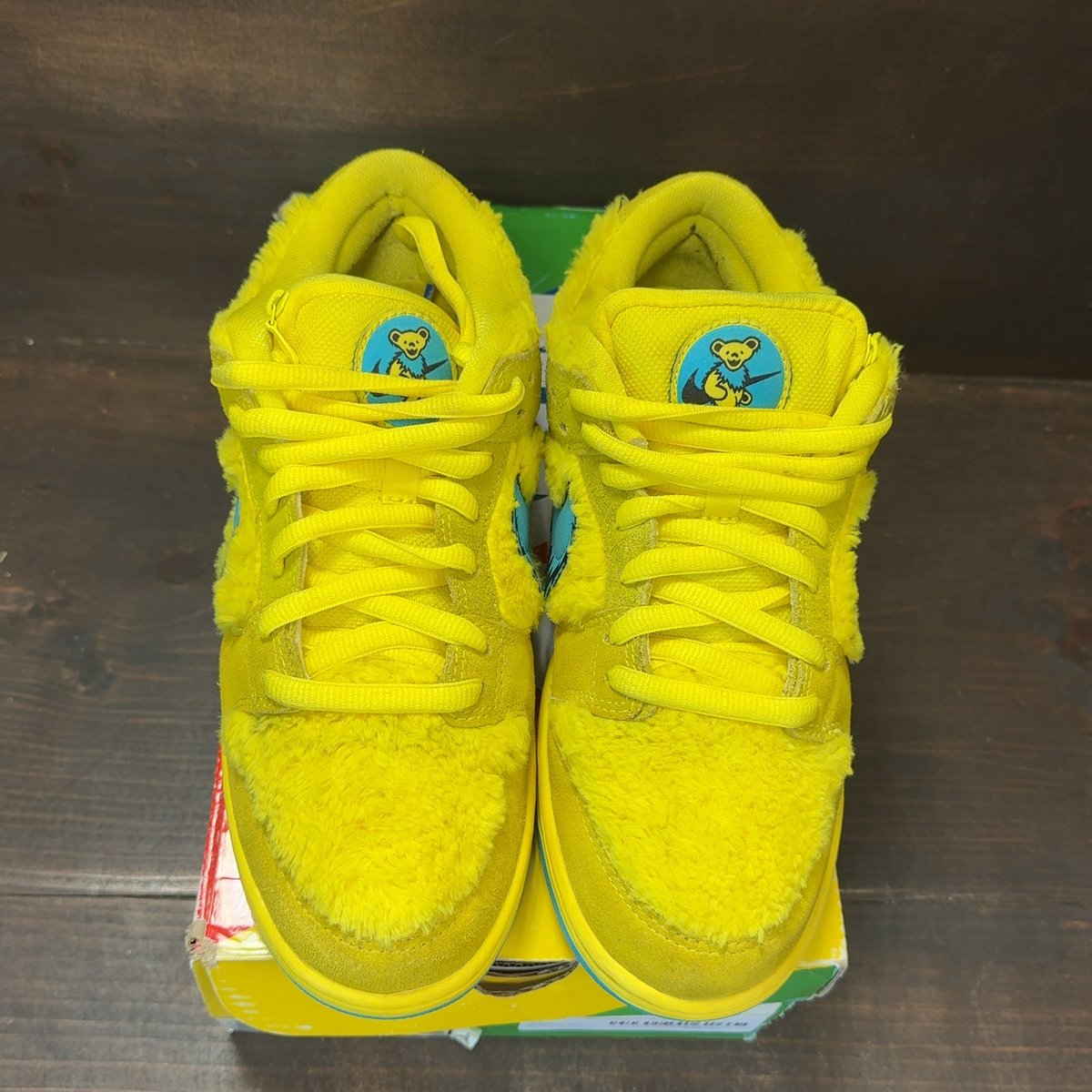 Nike SB Dunk Low Grateful Dead Bears Opti Yellow Size 8.5 (Pre-Owned) - tag