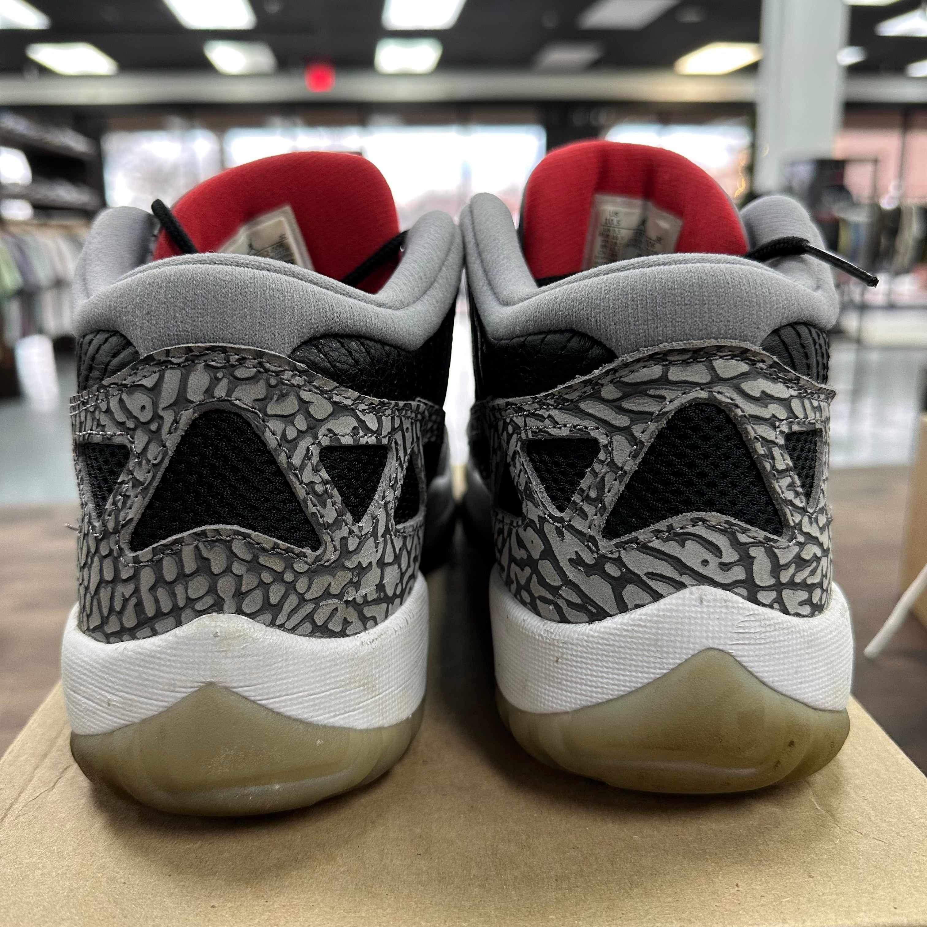 Jordan 11 Retro Low IE Black Cement (US 10.5) (USED, No Box) Size 10.5 (Pre-Owned) - Image 4