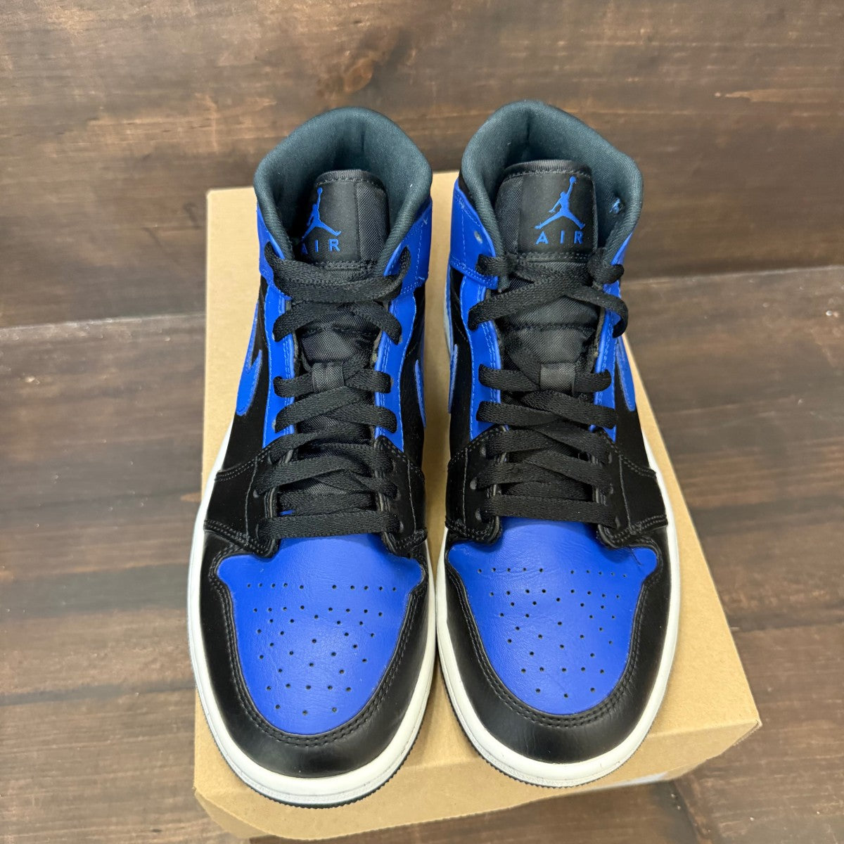 Jordan 1 Mid Hyper Royal Tumbled Leather Size 8 (Pre-Owned) - Image 2