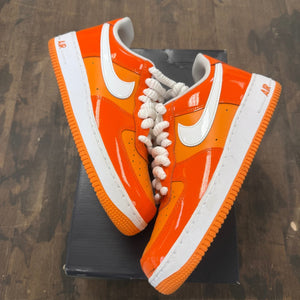 Nike Air Force 1 Low '07 Orange White Patent - Image 1