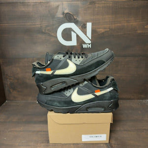 Nike Air Max 90 Off-White Black Size 12 (Pre-Owned) - Image 1
