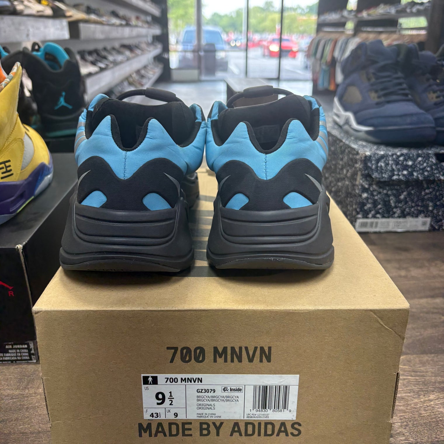 MNVN Bright Cyan Yeezy 700 (USED)