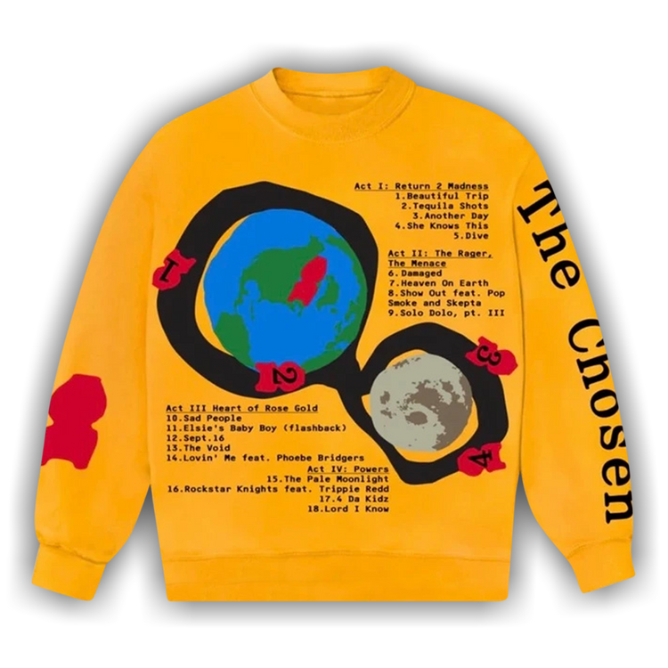 Cactus Plant Flea Market x Kid Cudi For MOTM III Beautiful Trip Crewneck 'Yellow'
