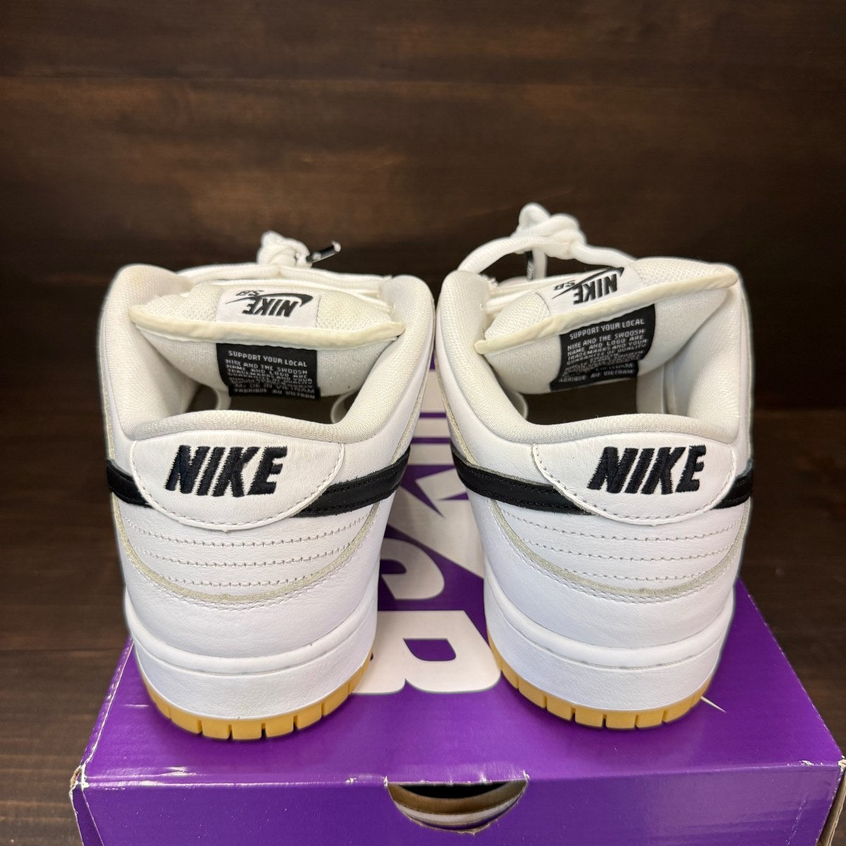 Nike SB Dunk Low Pro White Gum - Image 5