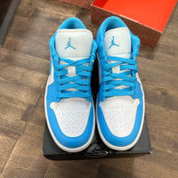 White Gum Light Brown Dark Powder Blue Jordan 1 Low (W) (USED, Replacement Box)