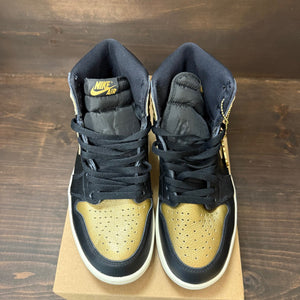 Jordan 1 Retro High OG Black Metallic Gold Size 8.5 (Pre-Owned) - Image 3