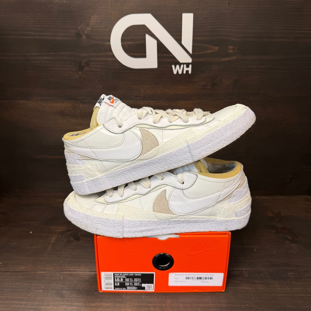 Nike Blazer Low sacai White Patent Leather - Image 1