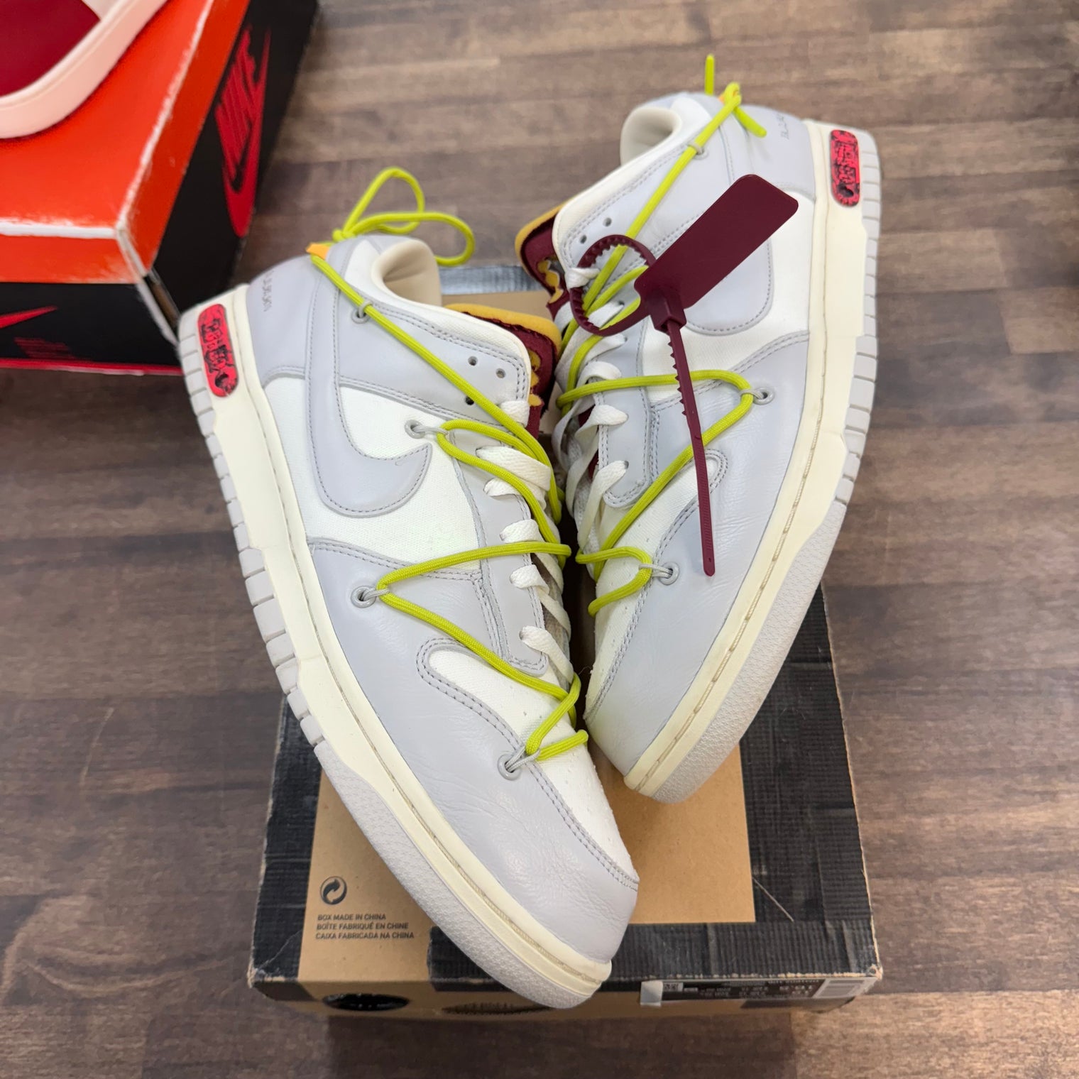 Off-White Lot 3 of 50 Dunk Low (USED, No Lid)