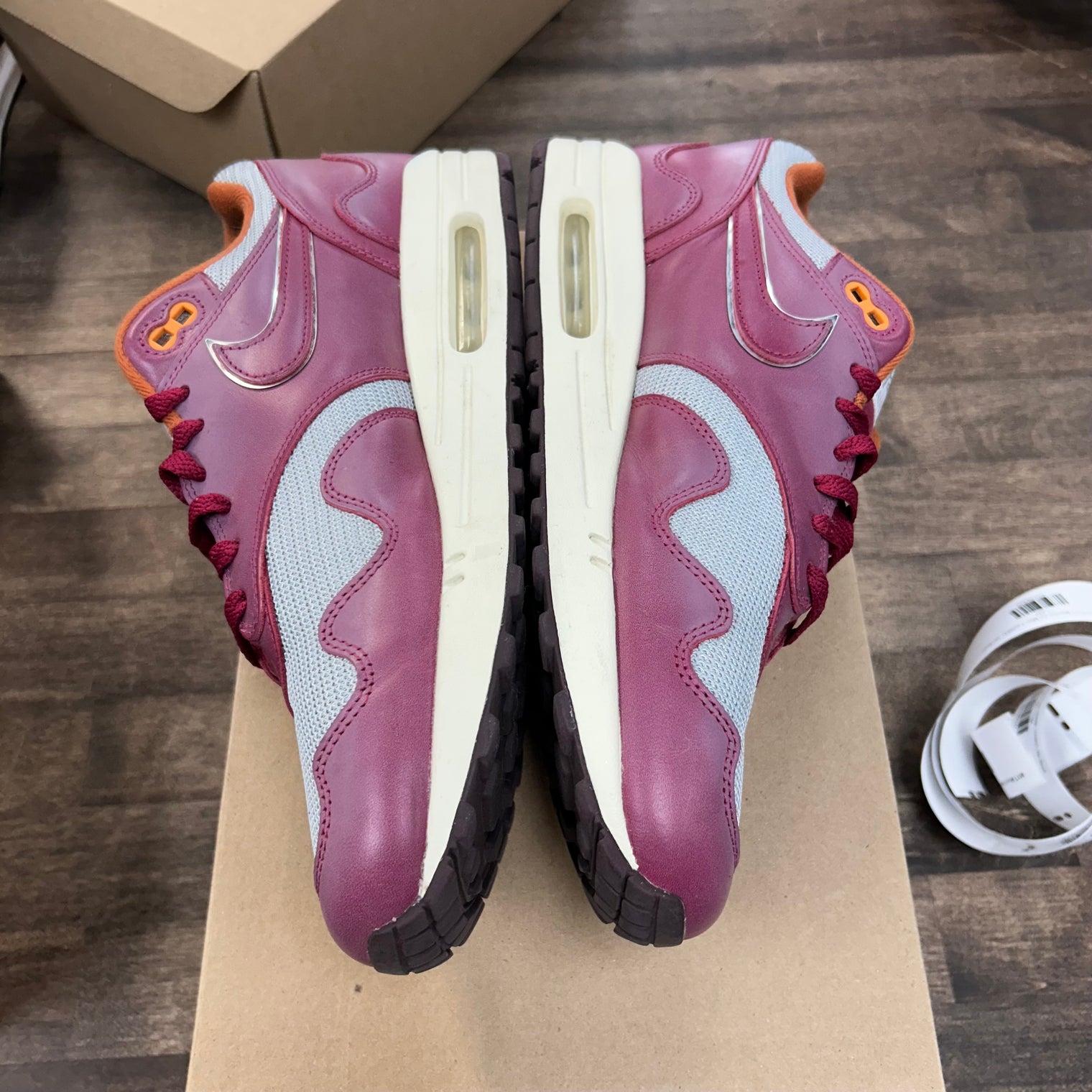 Patta Waves Rush Maroon Air Max 1 (USED, No Box)