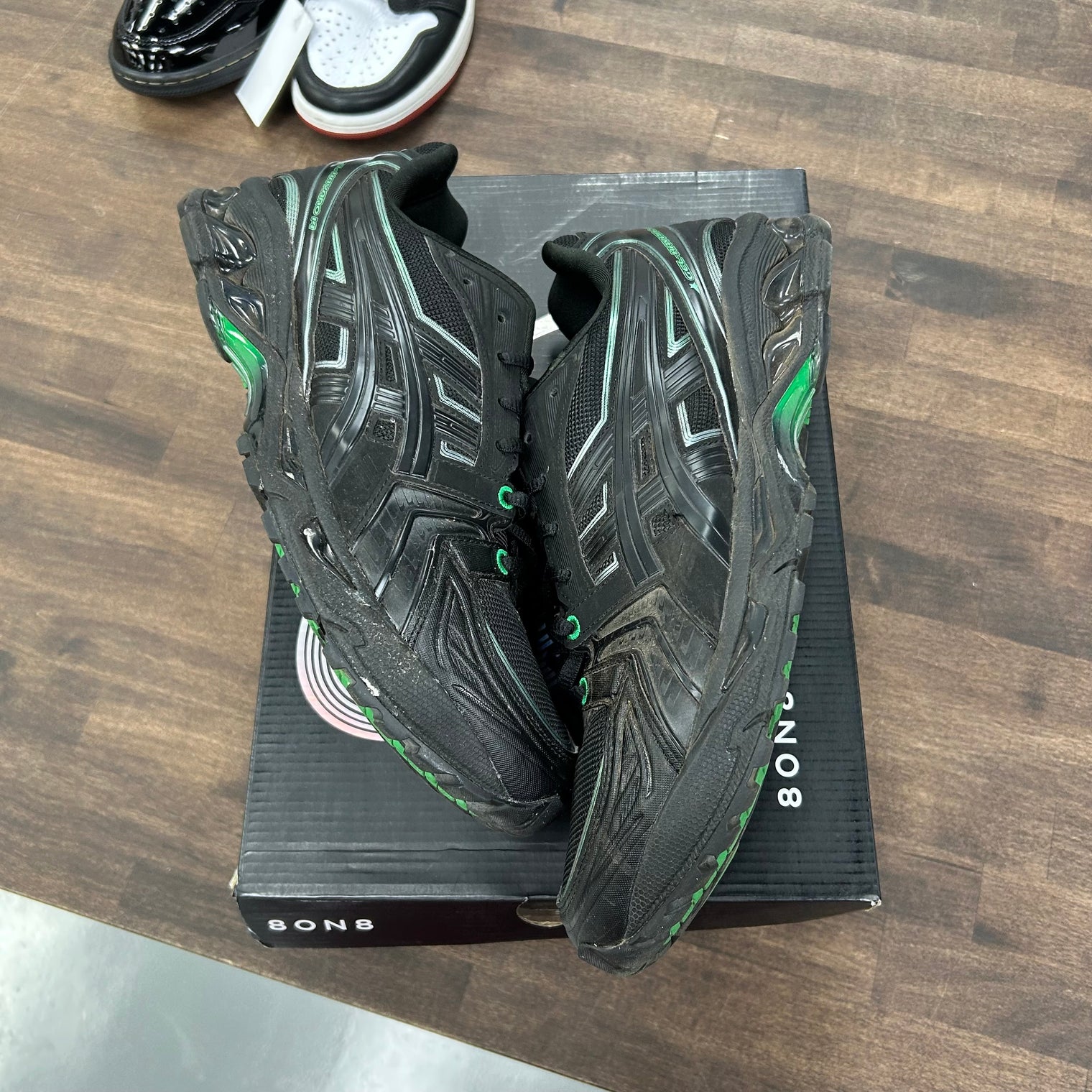 8ON8 Black Green ASICS Gel-Kayano 14 (USED)