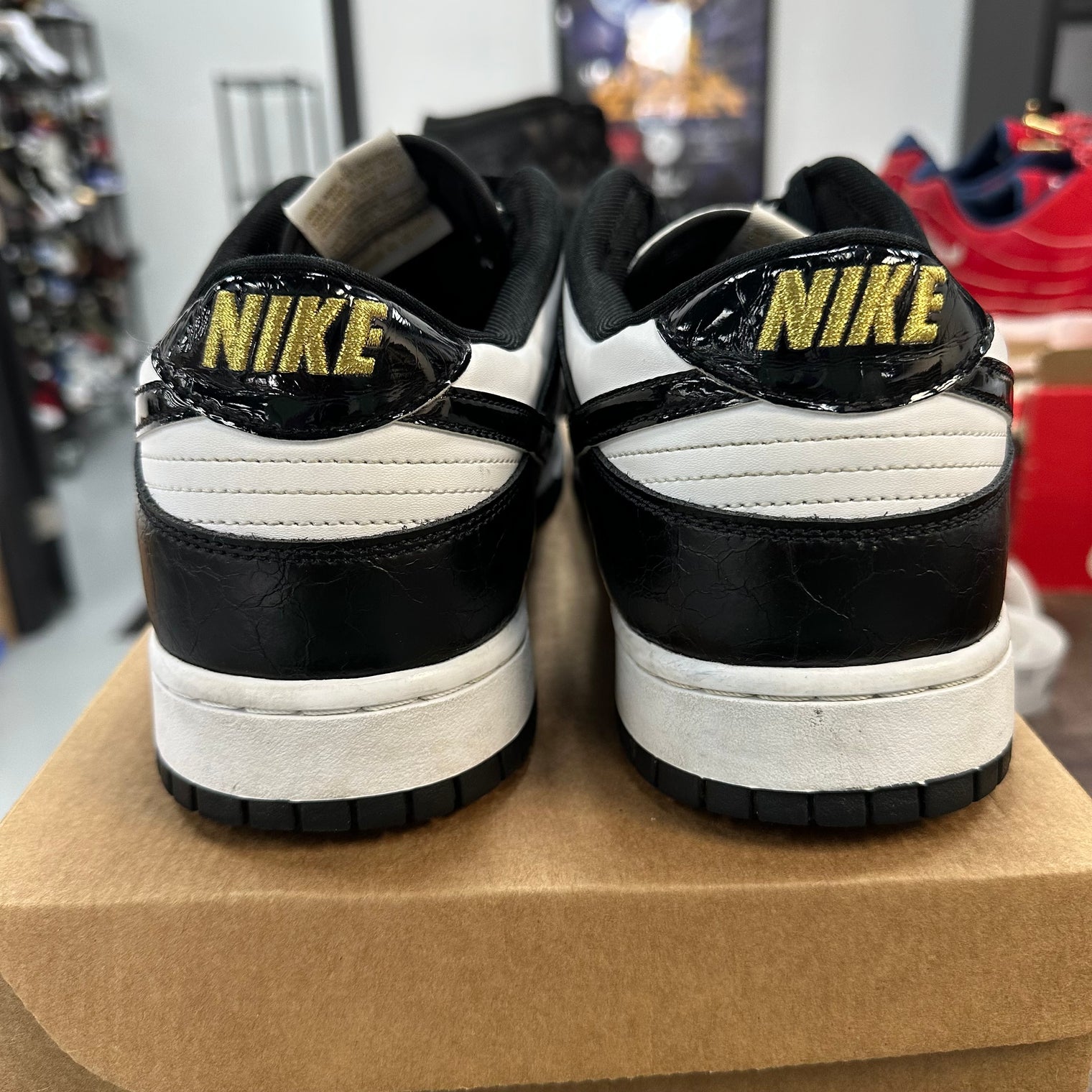World Champs Black White Nike Dunk Low SE (USED, No Box)