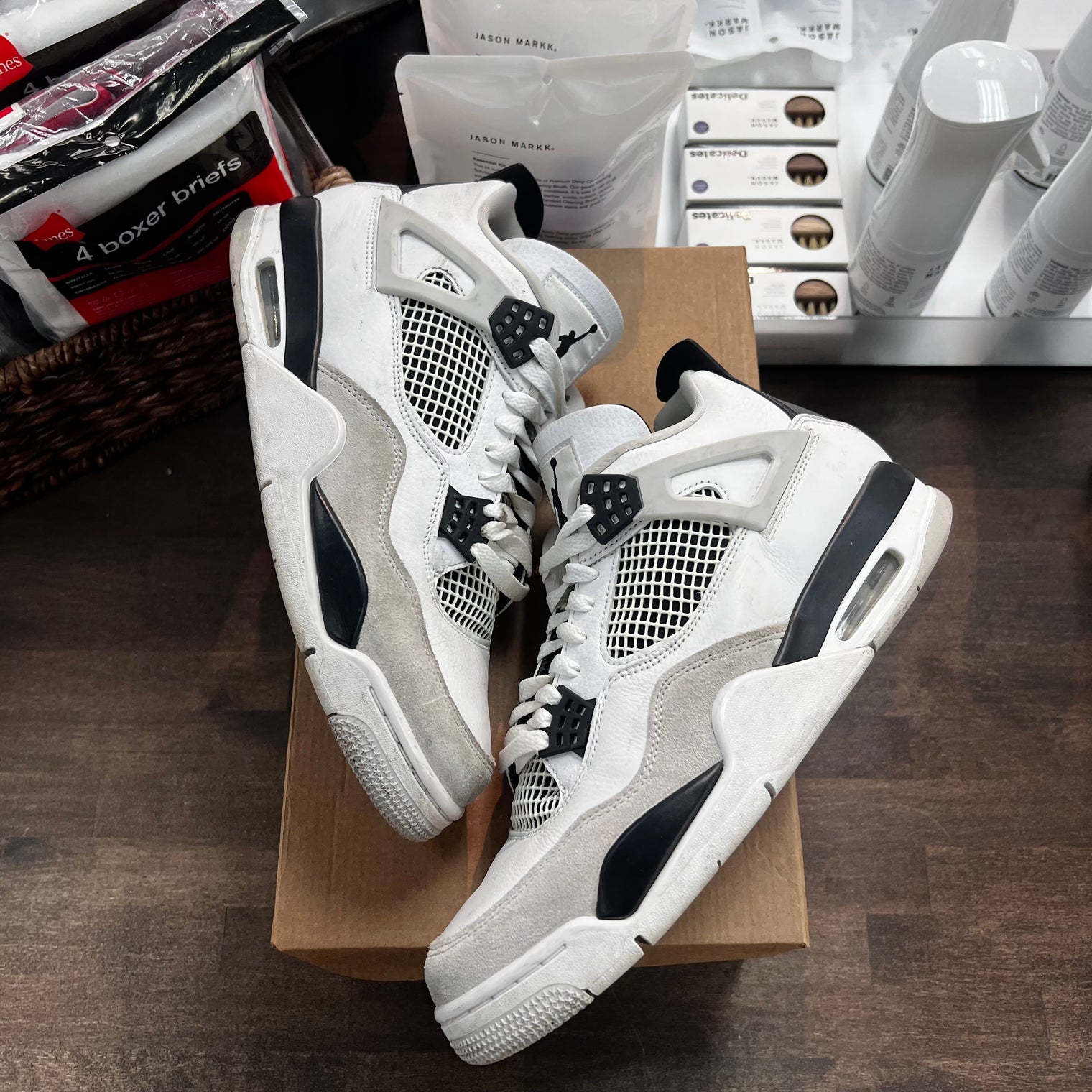 Military Black Jordan 4 (USED, No Box)