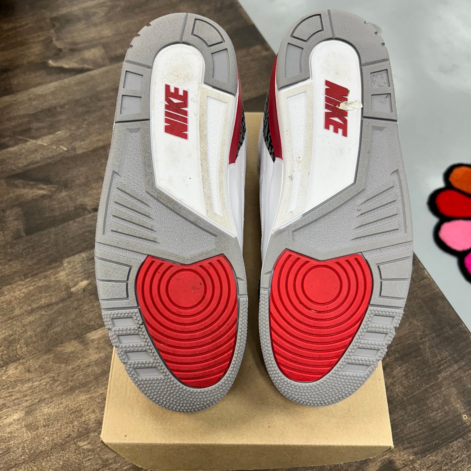 Fire Red Jordan 3 Retro (USED, No Box)