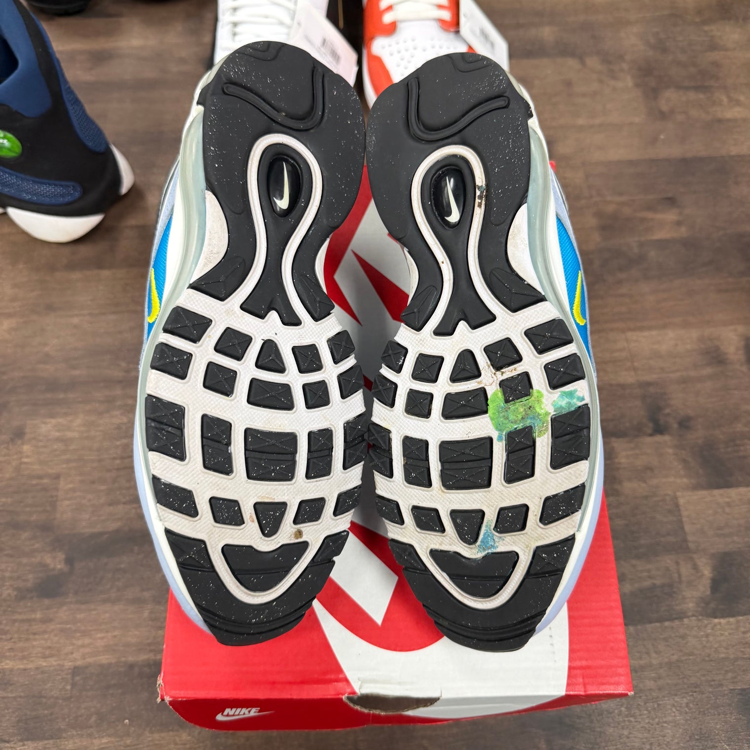 Nike Air Max 97 Blue Whisper Opti Yellow (GS) (USED)