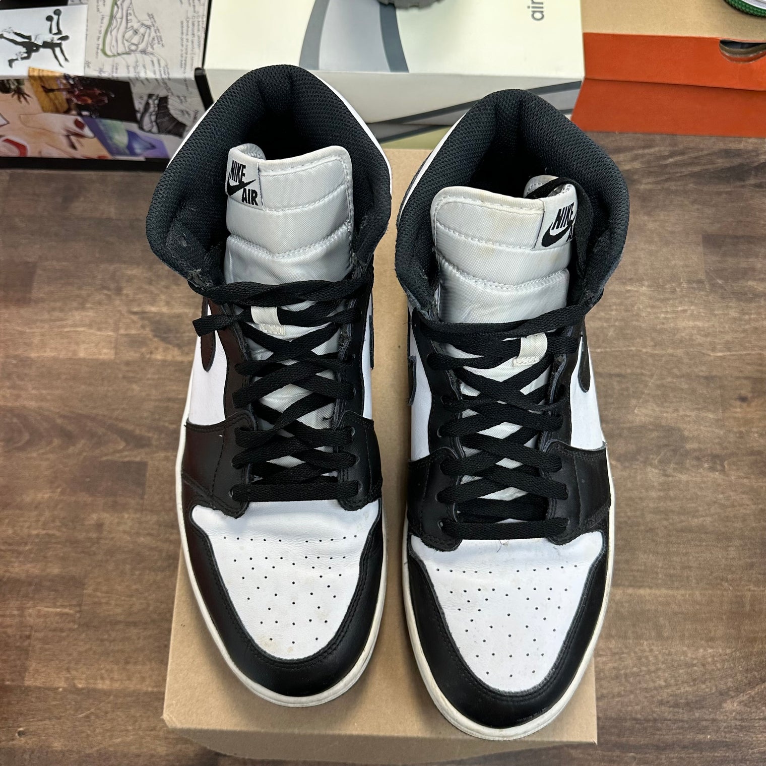 Black White Jordan 1 High (2015) (USED, No Box)