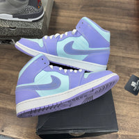 Purple Aqua Jordan 1 Mid (USED)