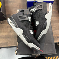 Black Canvas Jordan 4 Retro (USED, No Insoles)