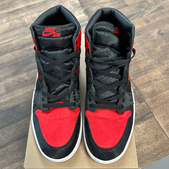 Satin Bred Jordan 1 High (W) (Used, No Box)