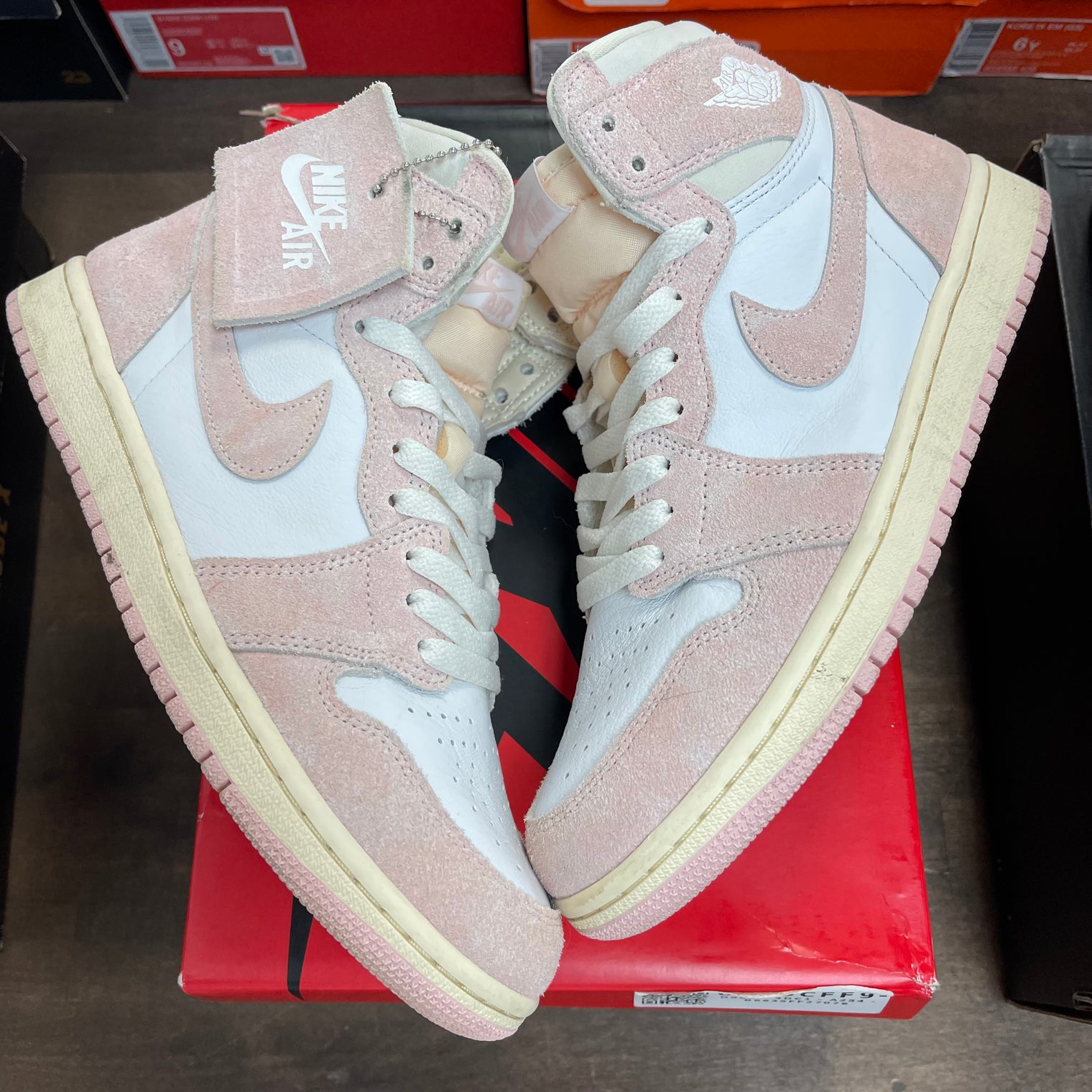 Washed Pink Jordan 1 High (W) (USED)