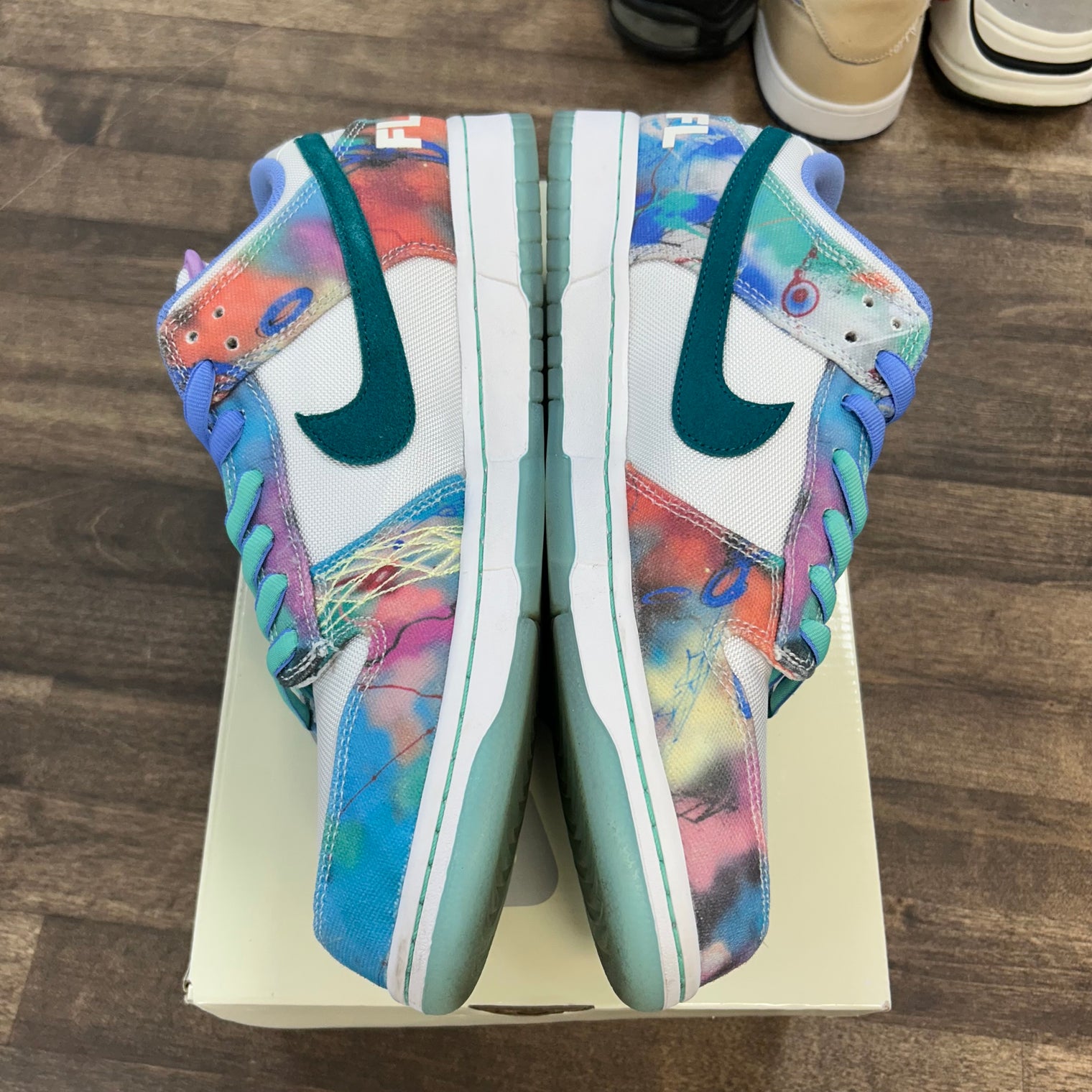 Futura Laboratories Bleached Aqua SB Dunk Low (USED)