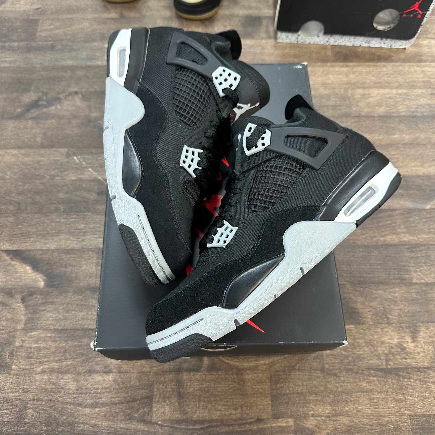 Black Canvas Jordan 4 (USED)