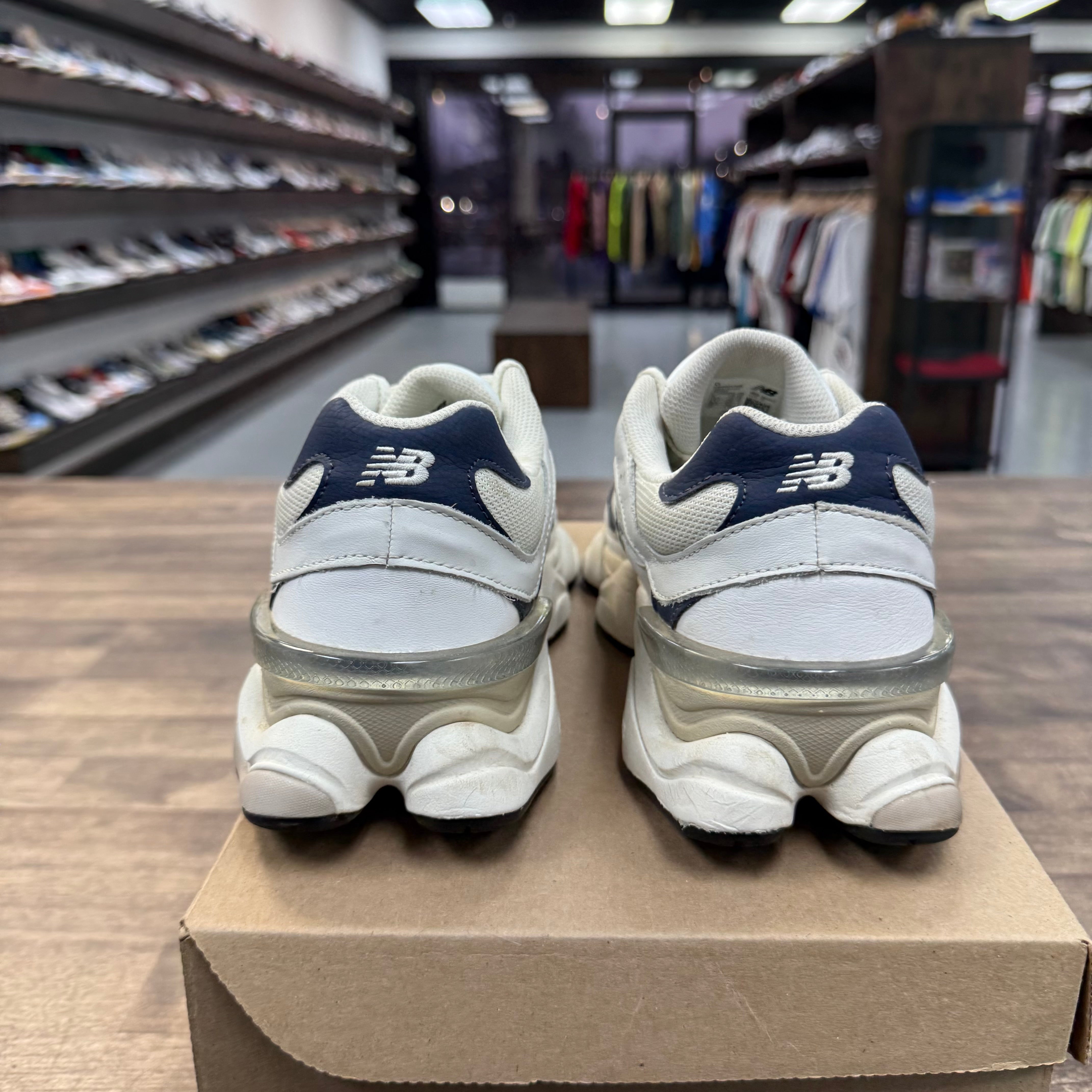 New Balance 9060 White Navy (US 9) (USED, No Box) Size 9 (Pre-Owned) - Image 4
