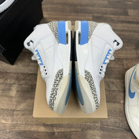 UNC Jordan 3 2020 (USED, No Box)