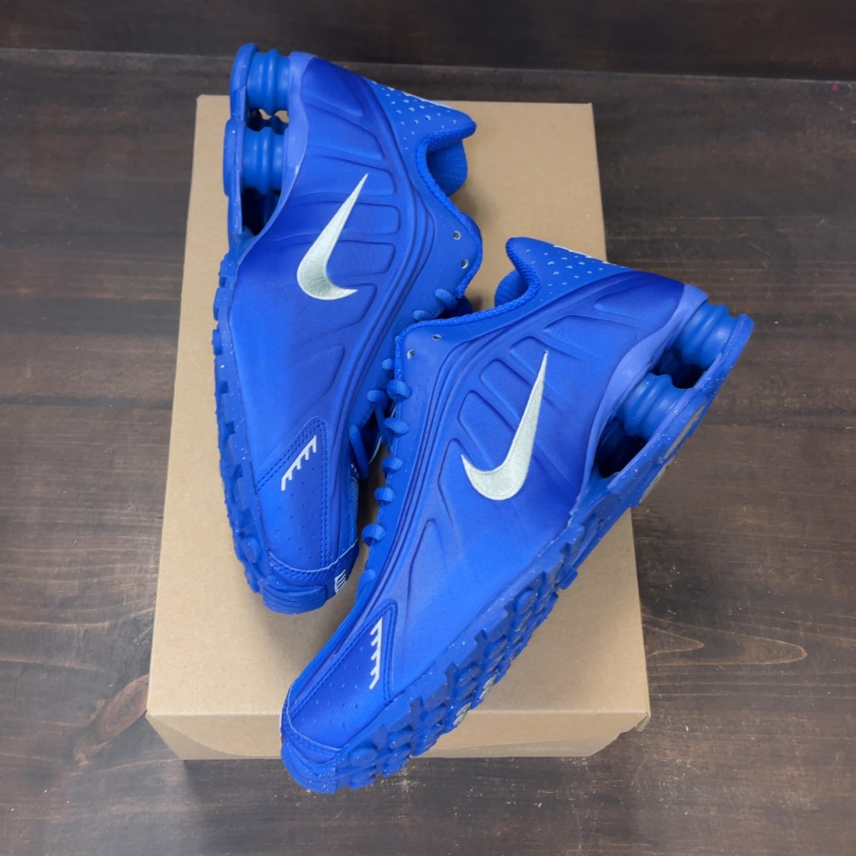 Nike Shox R4 Racer Blue Metallic Silver (Women's) Size 10W (Pre-Owned) - Image 2