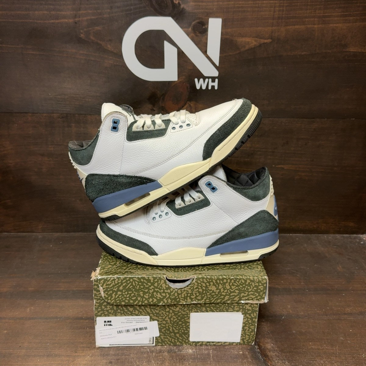 Jordan 3 Retro OG SP A Ma Maniére Diffused Blue Diffused Blue Size 8.5 (Pre-Owned) - Image 1