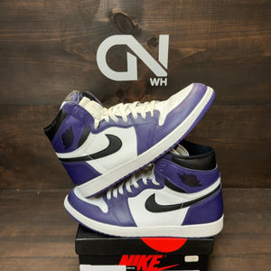 Jordan 1 Retro High Court Purple White Size 13 (Pre-Owned) - Image 1