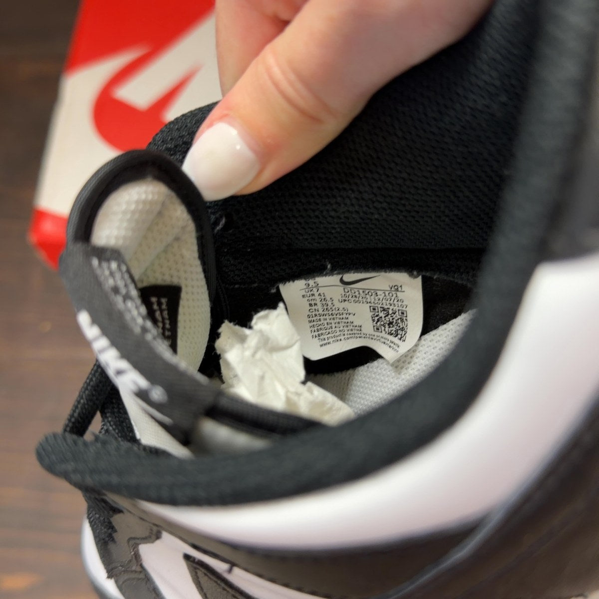 Nike Dunk Low Retro White Black Panda (Women's) - Image 8