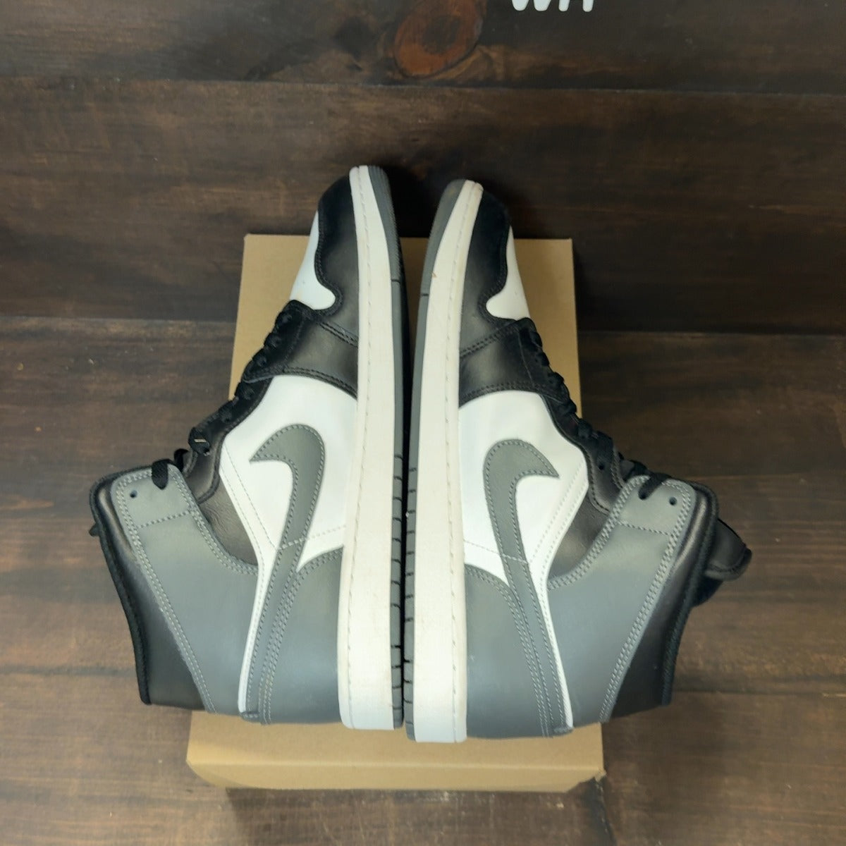 Jordan 1 Mid Black White Iron Grey Size 13 (Pre-Owned) - Image 6
