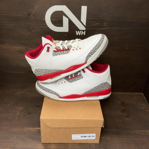 Jordan 3 Retro Cardinal Red Size 13 (Pre-Owned) - Image 1