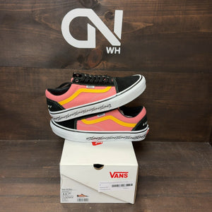 Vans Skate Old Skool Supreme Tribal Barbed Wire Pink Size 8 (Pre-Owned) - front